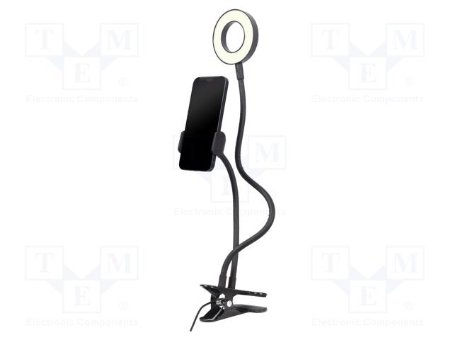 Holder; black; Features: with LED; 5W; 1.5m; smartphone