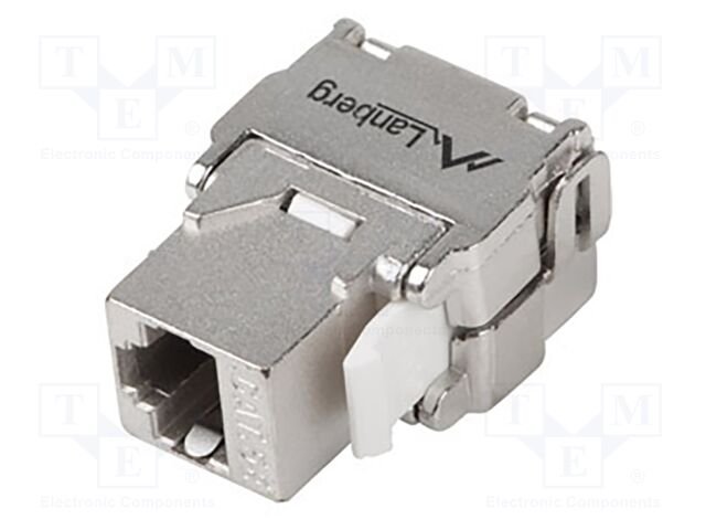 RJ45 module; silver; Cat: 6a; on cable; RJ45 socket; -10÷60°C; 57V