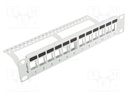 Patch panel; white; Number of ports: 12; Standard: 10"; rack 10"