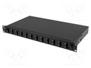 Fiber patch panel; black; Number of ports: 12; Standard: 19"