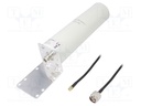 Antenna; white; N,SMA; 50W; 600÷2700MHz; 50Ω; 3m; 30dBi; -45÷80°C