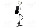 Holder; black; Features: with LED; 5W; 1.5m; smartphone
