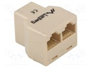 Splitter; brown; RJ45 socket x3; Shielding: unshielded