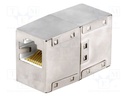 RJ 45 coupler; Cat: 5e; connection 1: 1; RJ45 socket,both sides