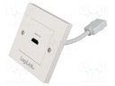 Wall socket; white; HDMI socket x2; wall mount; No.of sockets: 1