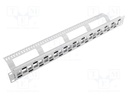 Patch panel; white; Number of ports: 24; Standard: 19"; rack 19"