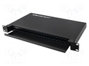 Fiber patch panel; black; Number of ports: 24; Standard: 19"; RACK