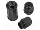 RJ 45 coupler; black; Cat: 6; RJ45 socket,both sides; IP67
