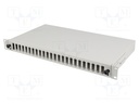 Fiber patch panel; grey; Number of ports: 24; Standard: 19"