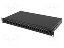 Fiber patch panel; black; Number of ports: 24; Standard: 19"