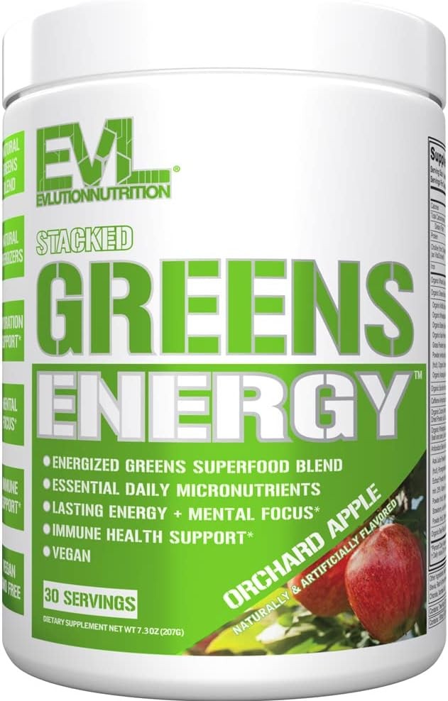 EVL Nutrition Stacked Greens Energy 207 g - 30 Servings