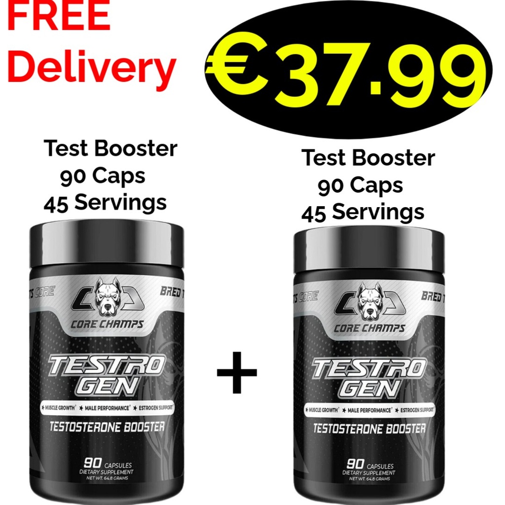 1+1 Fresh Stock!!! CORE CHAMPS TESTRO GEN 180 Caps - 90 Servings