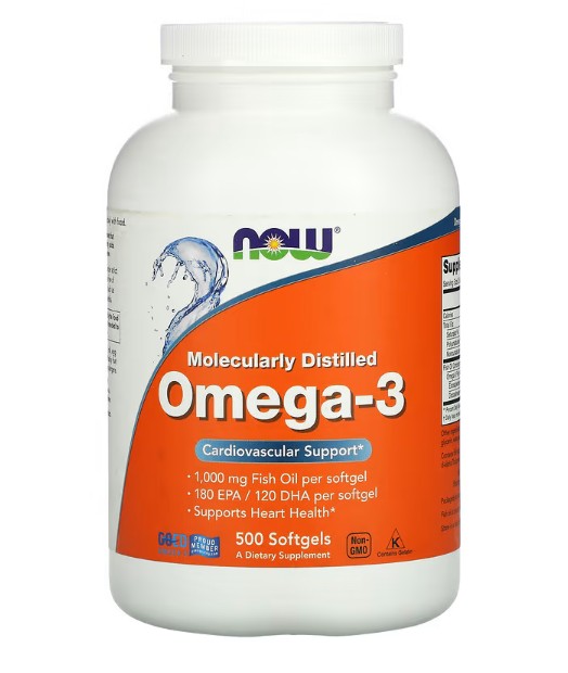 NOW Foods Omega-3 180 EPA / 120 DHA 500 Softgels - 250 Servings