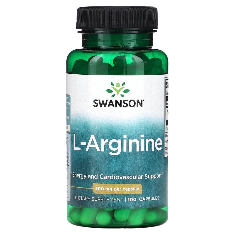 SWANSON L-Arginine 500 mg 100 Caps -100 Servings