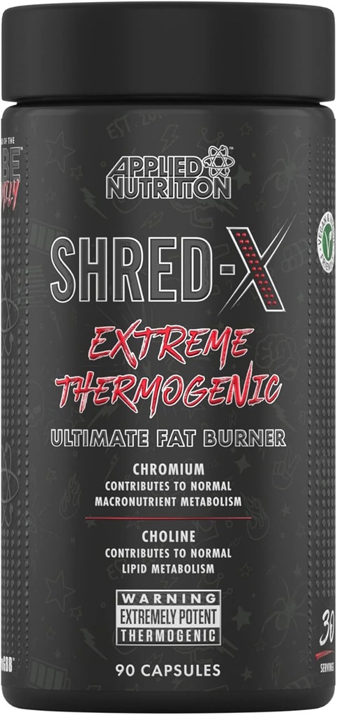 Applied Nutrition Shred-X Extreme Thermogenic  Fat Burner 90 Caps - 30 Servings