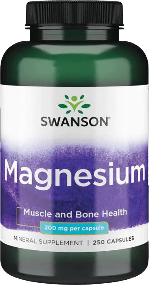 Swanson Magnesium Oxide 200 mg 250 Caps - 125 Servings