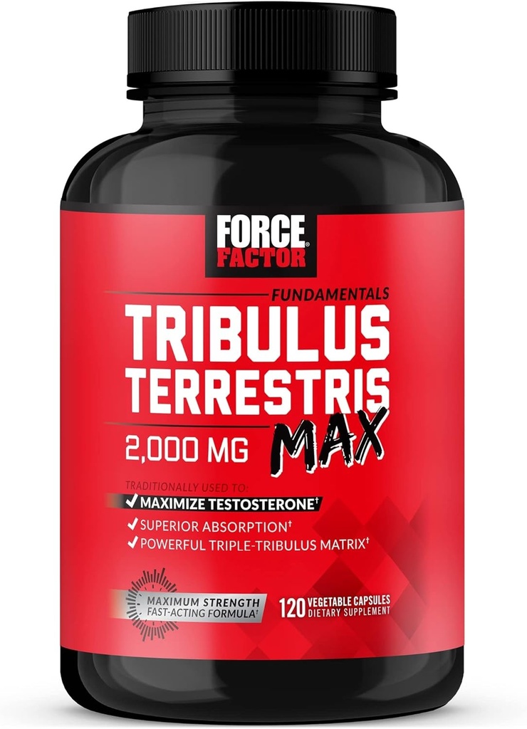 USA Force Factor Tribulus Terrestris 2,000 Mg Max 120 Veg Caps - 30 Servings