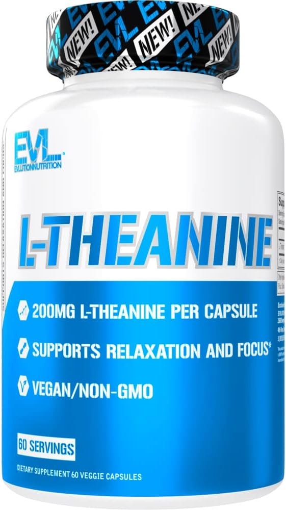 EVLution Nutrition L-Theanine 200 mg 60 Veggie Caps - 60 Servings