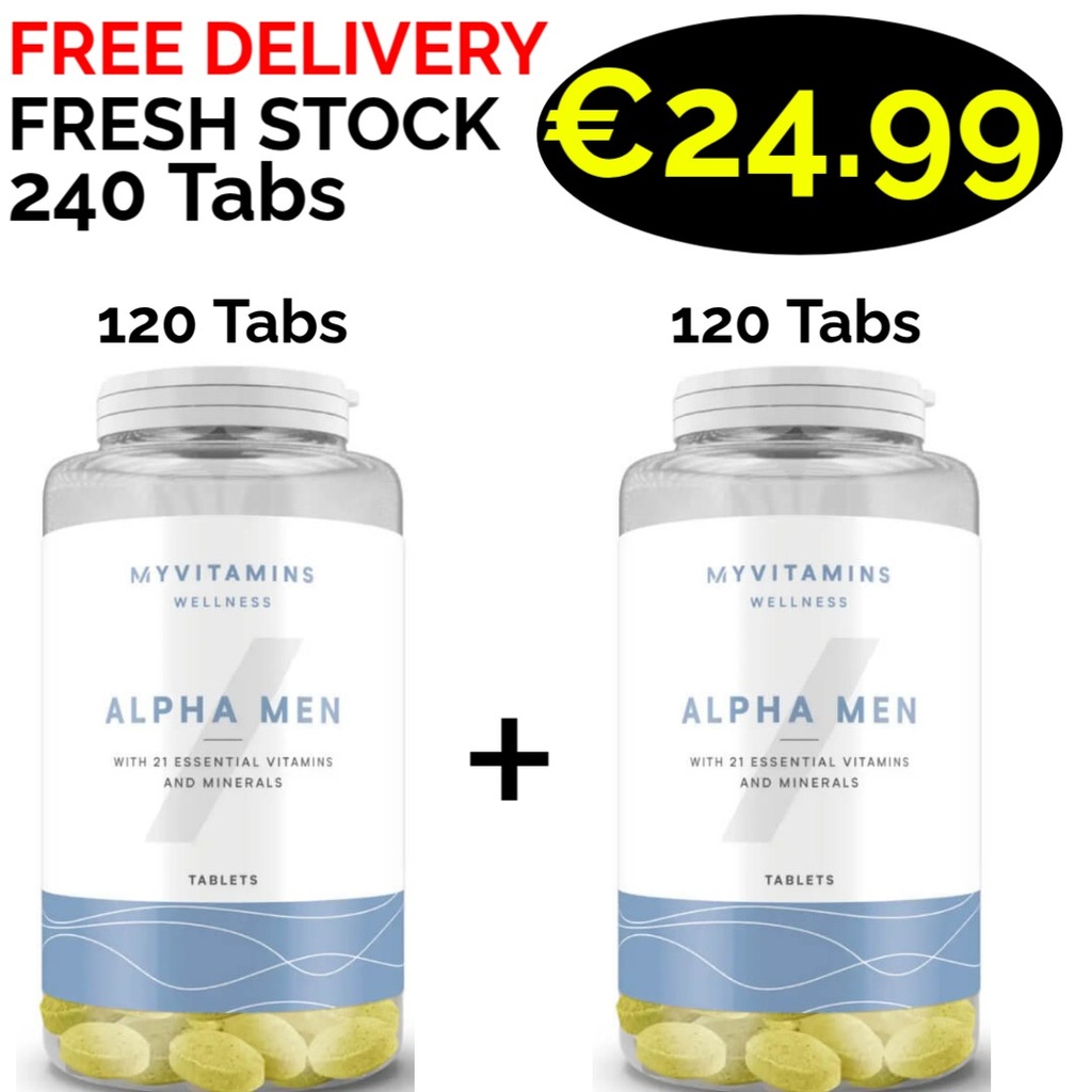 1+1 FRESH STOCK!!! MyProtein Alpha Men 240 Tabs - 120 Servings