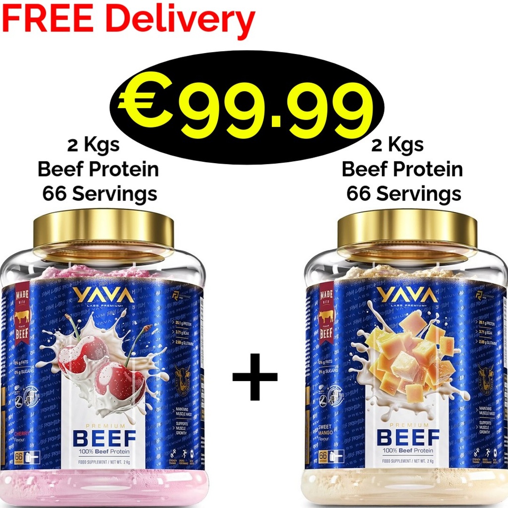 Yava Labs Premium Beef Protein 4 Kgs - 132 Servings