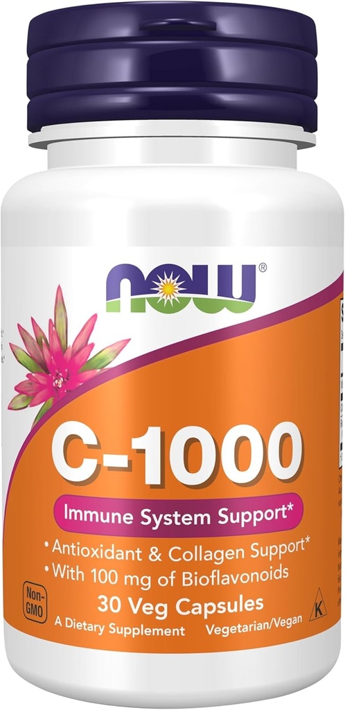 Now Vitamin C-1000 30 Veg Caps - 30 Servings