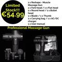 Reshape - Muscle Massage Gun, 6 Heads, 30 Speeds