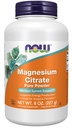Now Magnesium Citrate Pure Powder 227 g - 76 Servings