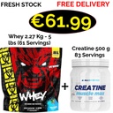 Mutant Whey 2.27 Kg - 5 lbs (63 Servings) + Creatine 500 g - 83 Servings