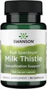 Swanson Full Spectrum Milk Thistle 500 mg 30 Caps - 15 Servings