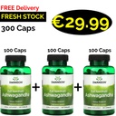 3 x 100 Caps Swanson Ashwagandha 300 Caps 450 mg