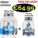 Yava Lab Elite Whey Protein 2000 g - 66 Servings + Test Booster 60 Caps - 30 Servings