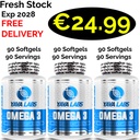 3x FRESH STOCK!!! Yava Labs Omega 3 270 Softgels - 270 Servings